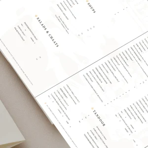 Flat Restaurant Menus